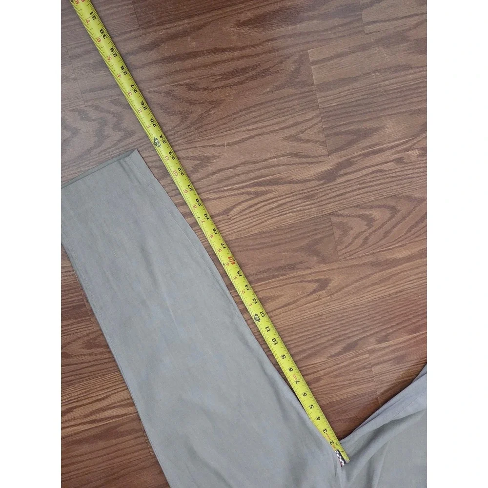 Babaton Aritzia Women Khaki Linen Viscose Pleated Tapered Pants‎ Size 6